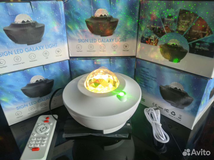 Проектор звездного неба ночник Блютуз колонка 8w