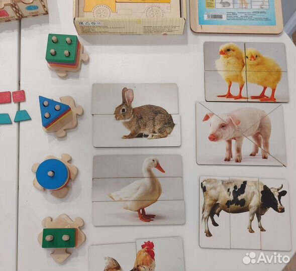 Развивающие деревянные игрушки пакетом