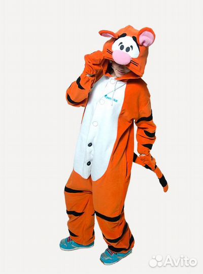 Кигуруми костюм тигра для взрослых. рост 150-165