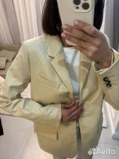 Пиждак куртка искуственная кожа zara