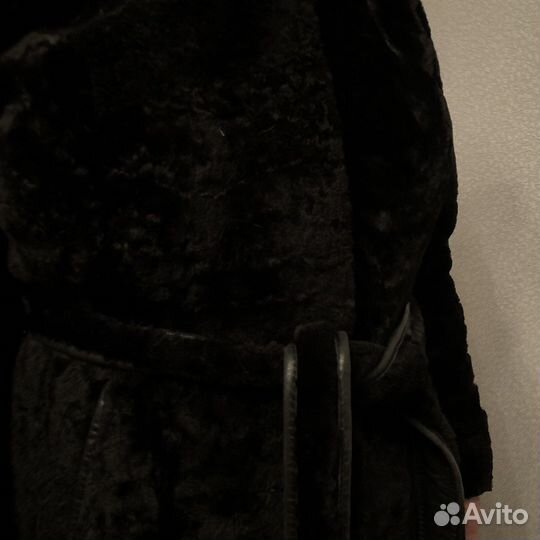 Шуба натуральный мех мутон