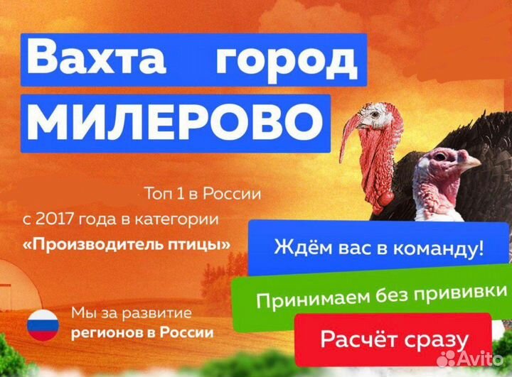 Разнорабочий вахтовым методом г.Миллерово