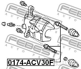 Втулка направляющая суппорта тормозного переднего