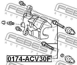 Втулка направляющая суппорта тормозного переднего