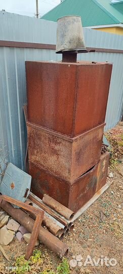 Печь для бани с баком для воды