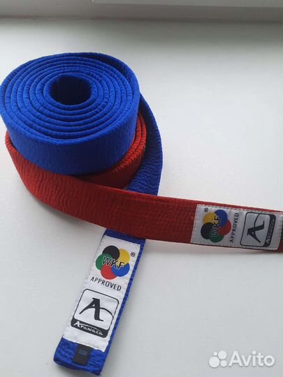 Пояс для карате. Arawaza синий и красный