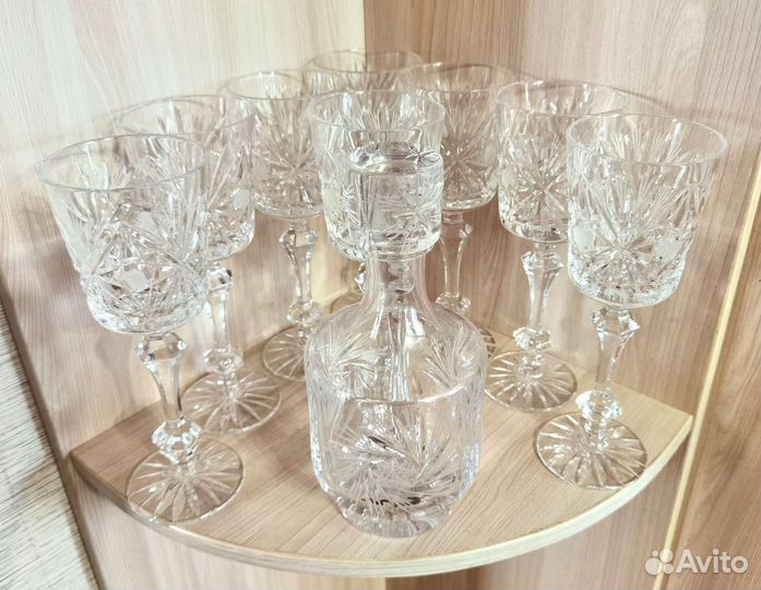 Бокалы фужеры кубки штоф СССР 8 шт