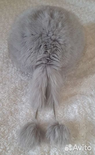 Шапка Женская,Зима,Натур. Мех: Песец + Норка Стриж