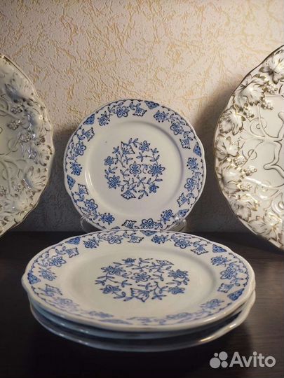 Тарелки фарфор из гдр,Япония,Чехословакия.Кобальто