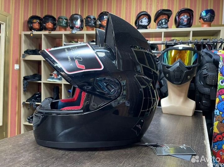 Крутой мото шлем кошечка шлем для мотоцикла