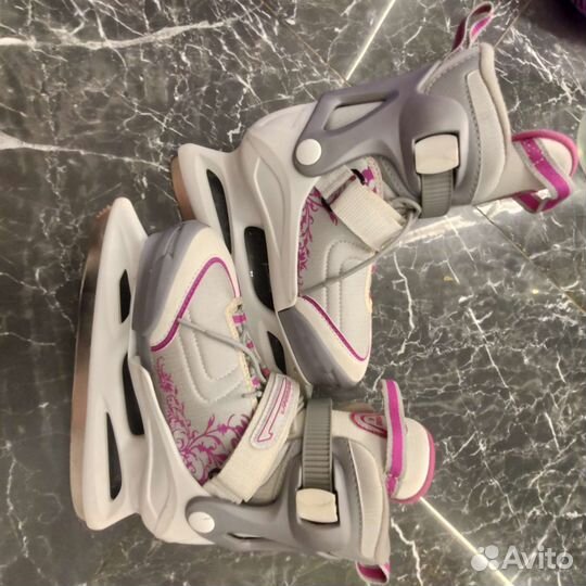 Коньки ледовые р.33-36,5 раздвижные