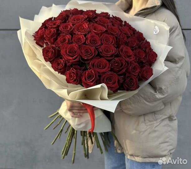Букет из 51/101 розы доставка