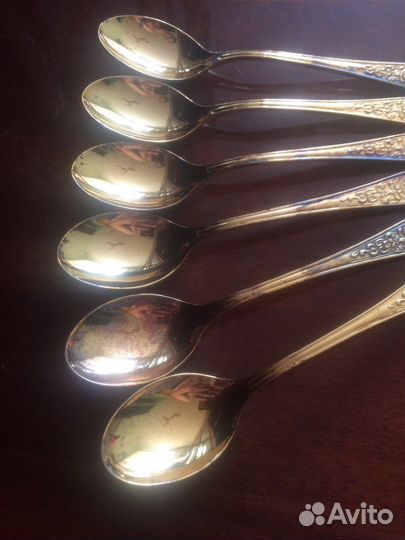 Ложки чайные позолота СССР кольчугино