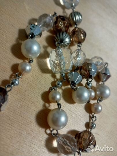 Длинные бусы сверкающие