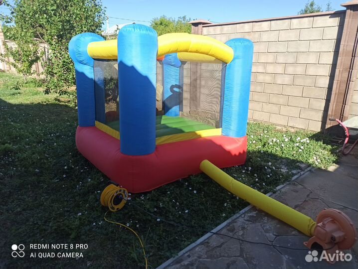 Детский надувной батут с горкой