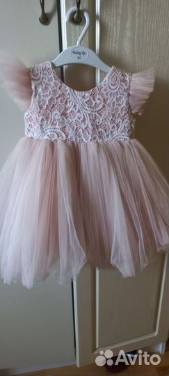 Платье для девочки нарядное 80-86 как новое