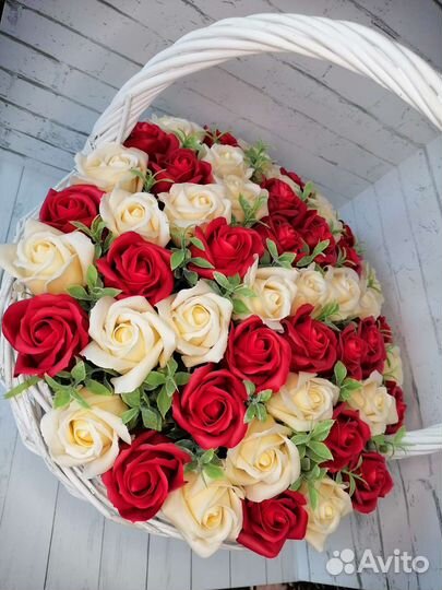 Букет из мыльных роз