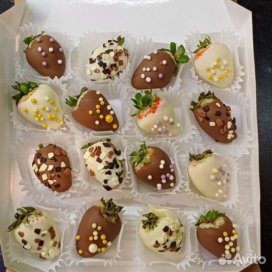 Моти, Шоколадные трюфели, клубника в шоколаде