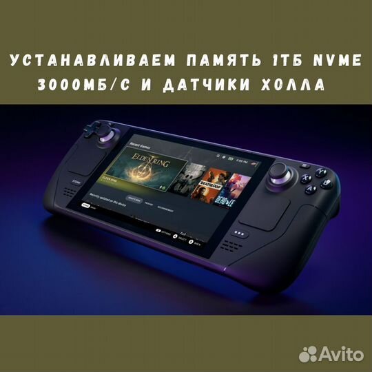Steam Deck 64гб (SSD 1TB + датчики холла)