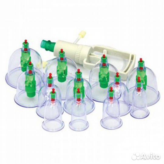 Вакуумные банки для массажа, 12 шт. в комплекте