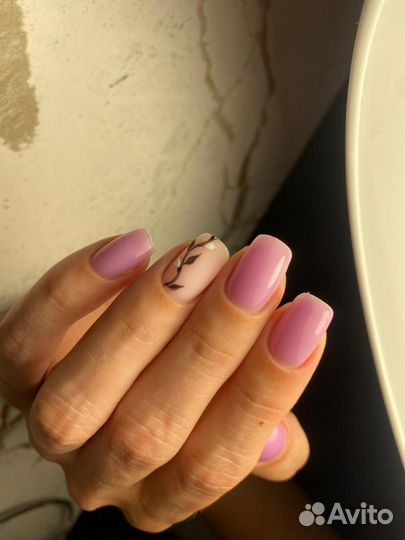 Маникюр с гель- лаком, педикюр