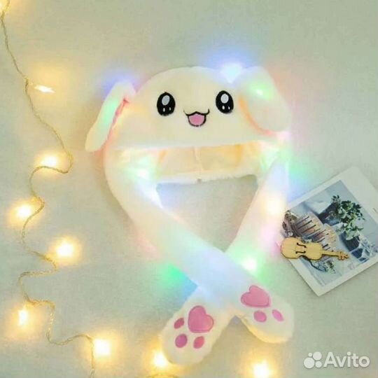 Шапки светящиеся с двигающимися ушами