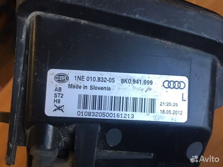 Фара противотуманная левая Audi A4 2008