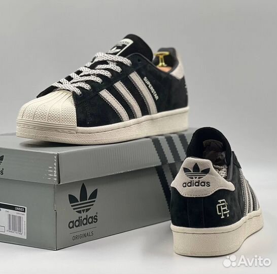 Adidas Superstar черные оригинал качество