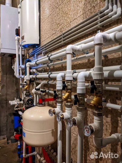 Монтаж отопления, теплого пола, водопровода