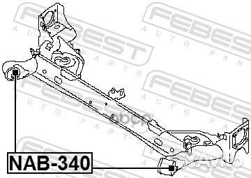 Сайлентблок задней балки NAB340 Febest