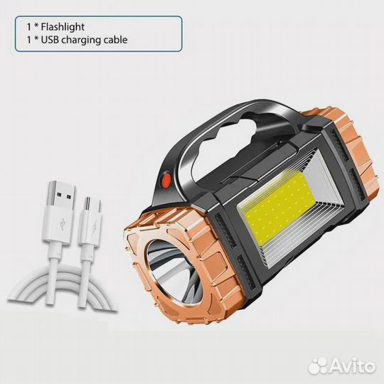 Многофункциональный перезаряжаемый фонарик