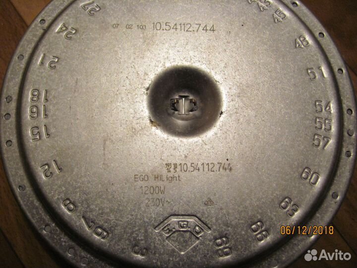 Конфорка (разные) для стеклокерамической панели