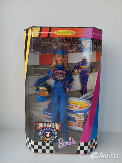 Кукла Барби гонщица Nascar 50th Anniversary