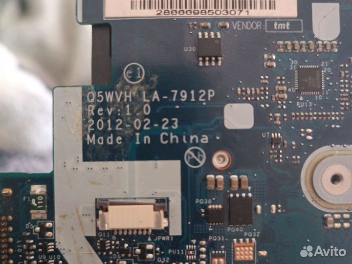 Мат, плата для ноутбука la-7912p ver.1.0