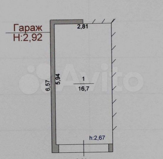 Гараж, 17 м²