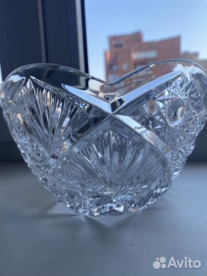 Конфетница, ваза, салатники хрустальные