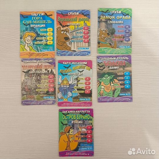 Карточки скуби ду