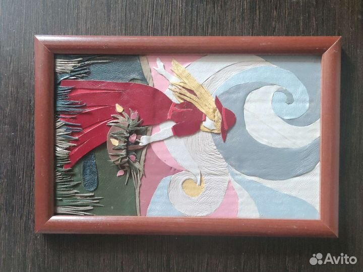 Картина из натуральной кожи