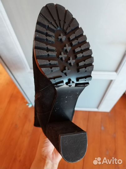 Сапоги натуральные зимние замша, мех