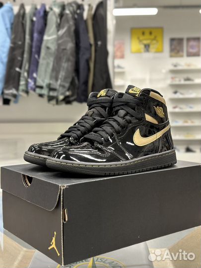 Кроссовки женские Air Jordan 1 High Gold Оригинал