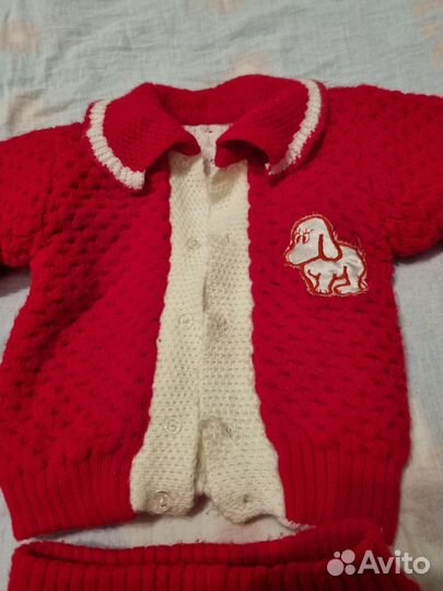 Двусторонний шерстяной вязаный костюм