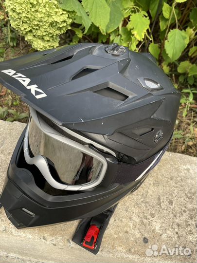 Шлем для мотокросса с очками