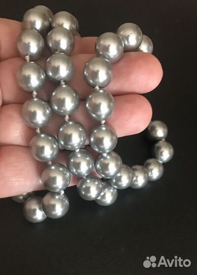 Жемчуг Майорка комплект бусы и браслет