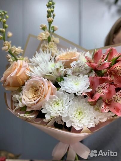 Букет с пионовидной розой