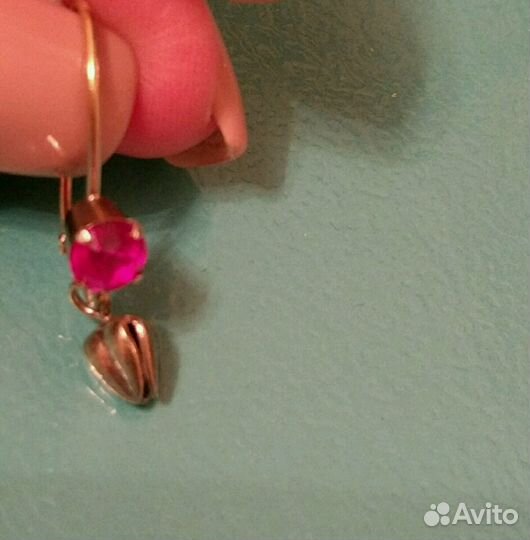 Позолоченные серьги