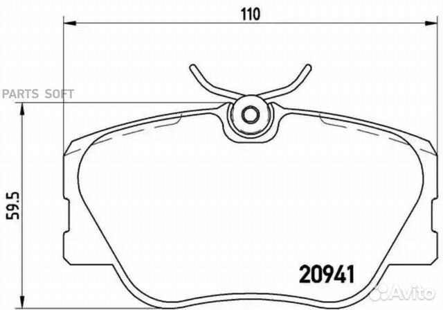 Brembo P50008 Колодки тормозные, комплект передний