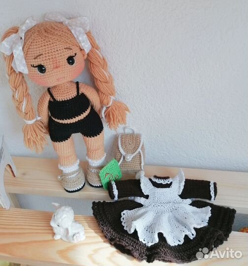 Вязаная кукла, одежда для нее