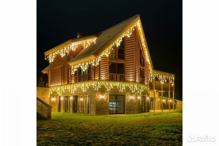 Гирлянда уличная бахрома на фасад