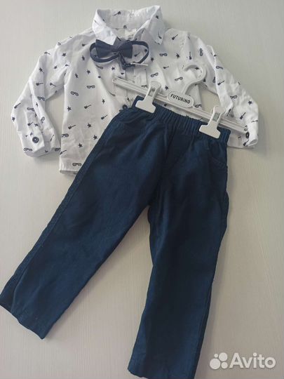 Костюм для мальчика брюки и рубашка 92