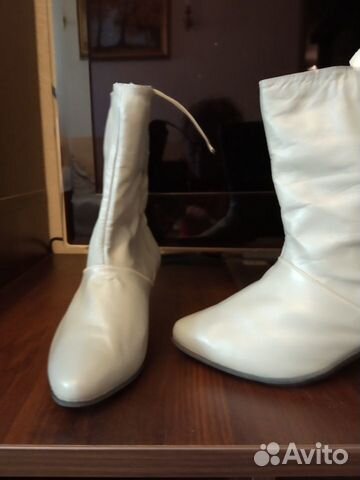 Новые кожанные полусапожки из кожи на меху СССР